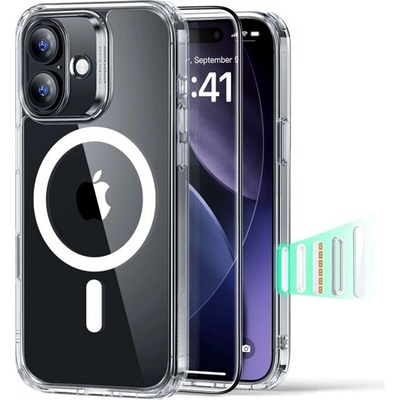 ESR iPhone 17 ESR CLASSIC HYBRID силиконов удароустойчив протектор за телефон, MagSafe + стъклен протектор за екран, TRANSFER GP-174882 (GP-174882)