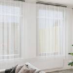 Pure Line Home Готово бяло дантелено перде с флорален мотив Лале, височина 300 см