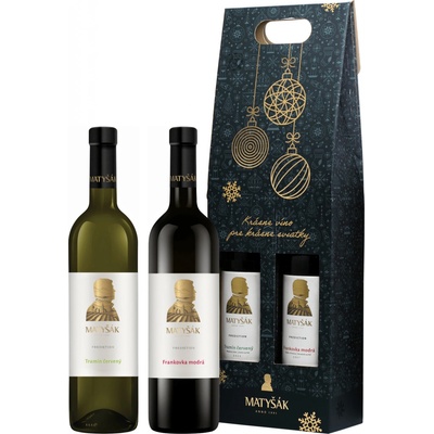 Matyšák Vianočný Set Tramín Červený a Frankovka Modrá 13% 2 x 0,75 l (kartón)