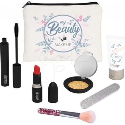 Kosmetická taštička s kozmetikou My Beauty Make Up Set Smoby so špirálou rúžom očný tieň so štetcom a pilníkom