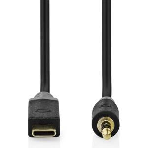 Nedis CCBW65950AT10 USB-C (USB C) щепсел - 3, 5 мм стерео жак кабел, позлатени конектори, 1 м (CCBW65950AT10)