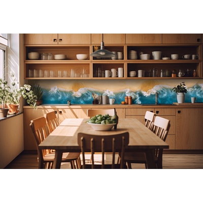 DIMEX ART Фототапет за кухня - син океан 420 x 60 см