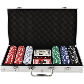 Teddies Poker Game Set 300 бройки с алуминиев калъф - Комплект за игра на карти (8592190865795)