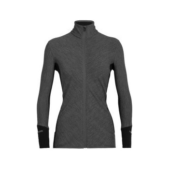 Icebreaker Merino mikina zip Wmns Descender LS Zip Jet Heather/Black