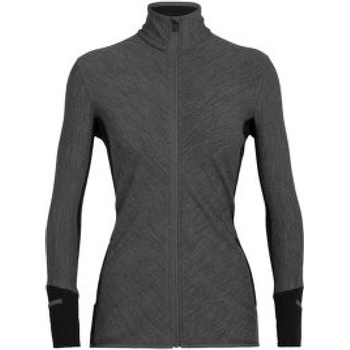 Icebreaker Merino mikina zip Wmns Descender LS Zip Jet Heather/Black