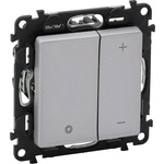 Legrand Димер бутонен R3-400W L3-400VA LED3-125VA цвят алуминий Valena Life - 752362A (752362A)