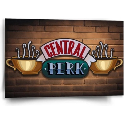 Sablio Obraz Seriál Priatelia CENTRAL PERK Tehly - 60x40 cm