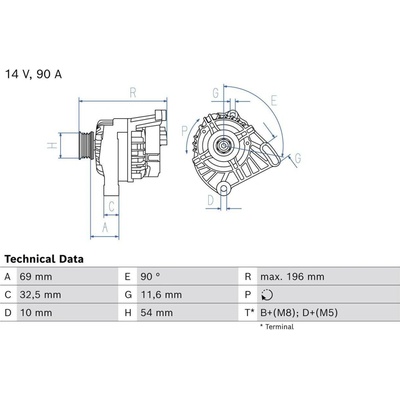 Alternátor BOSCH 0 986 086 870