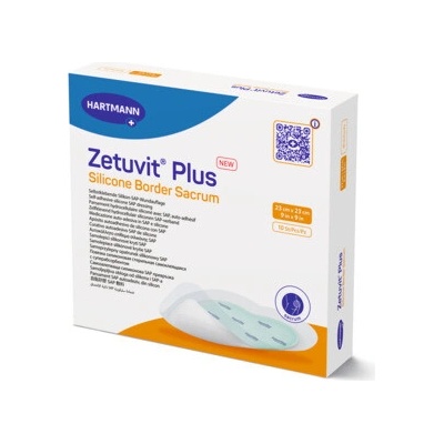 Paul Hartmann AG Zetuvit Plus Silicone Border Sacrum kompres sterilní 23 x 23 cm 10 ks