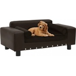 vidaXL Dog sofa 81x43x31 cm grey pleather 170955