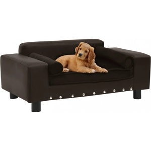 vidaXL Dog sofa 81x43x31 cm grey pleather 170955