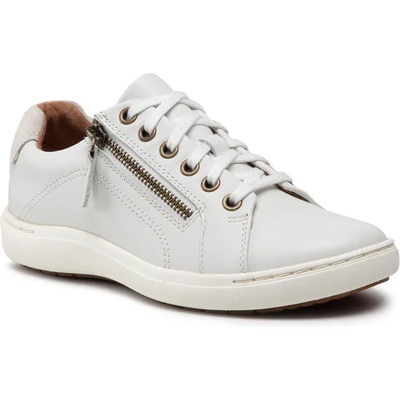 Clarks Сникърси Clarks Nalle Lace 261650014 White Leather (Nalle Lace 261650014)
