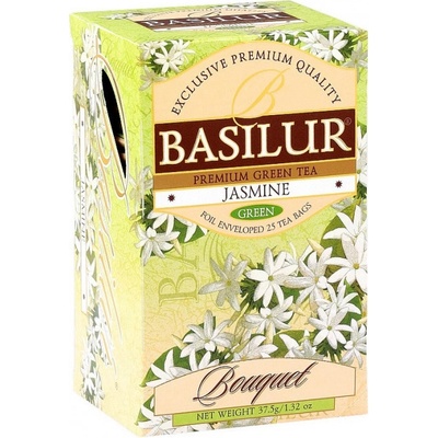 Basilur Zelený čaj Bouquet Jasmine porcovaný s přebalem 25 sáčků
