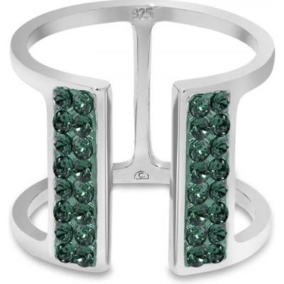 Spark prsten zelený se Swarovski Elements Radiance 14130 2727 Emerald