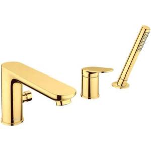 Duravit Wave - Смесител за ръба на ваната, монтаж с 3 отвора, златист WA5260000034 (WA5260000034)