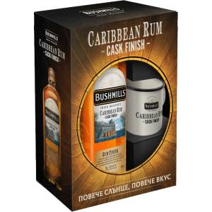 Bushmills Rum Cask Finish с чаша - бленд ирландско уиски 700ml
