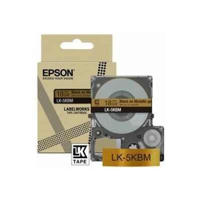 Epson LabelWorks LK-5KBM - Černá na metalické zlaté - Role (1,8 cm x 9 m) 1 kazeta/y závěs (C53S672093)