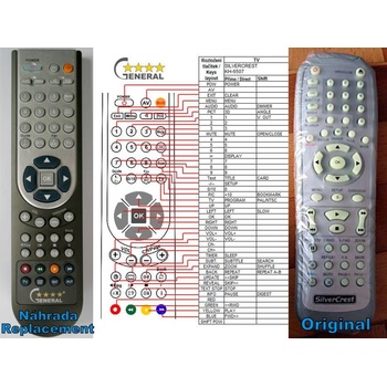 GENERAL SILVERCREST KH-6508, KH-6509 - съвместимо дистанционно управление на марката General (KH-6508, KH-6509)