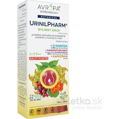 Avropa UrinilPharm Akut Forte bylinný sirup 200 ml