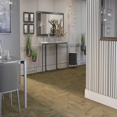 Трислоен паркет Chevron Дъб Ontario