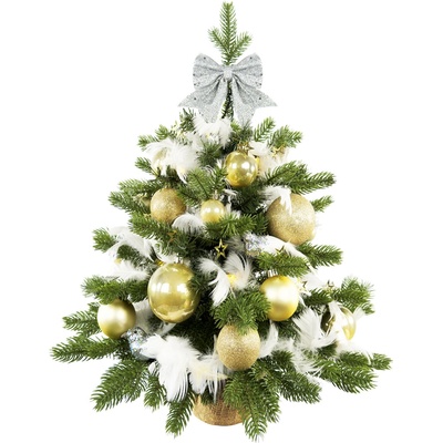 LAALU Ozdobený stromeček něžné vánoce II 60 cm s led osvětlením zelený
