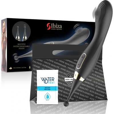 Ibiza interchangeable clitoral stimulator and pulsation g spot vibrator