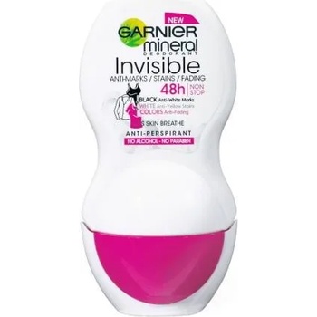 Image 1 of Garnier Mineral Invisible Black White Colors roll-on 50 ml