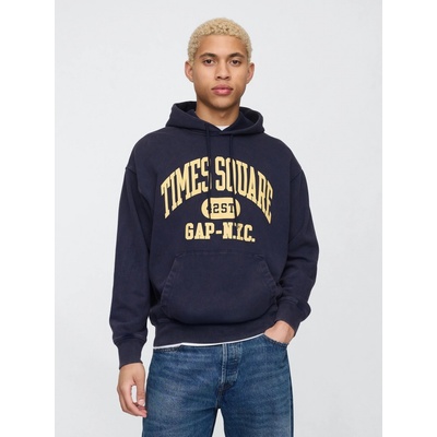 GAP Oversize mikina Heavyweight tmavomodrá