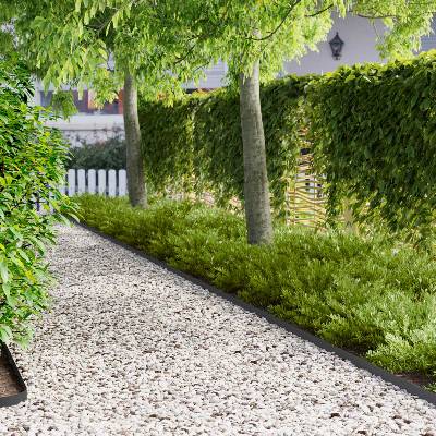 vidaXL Ограда за трева 30 pcs 102 x 4 x 4 см Стомана Черно (8008716)