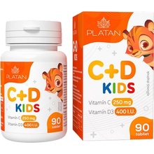 Platan Vitamín C+D Kids 90 tabliet