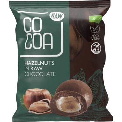 COCOA BIO Lískové ořechy v raw čokoládě 70 g