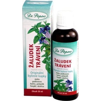 Dr.Popov Žaludek-trávení Bylinné kvapky 50 ml