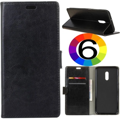Alcatel 5 Magnetic Wallet Кожен Калъф и Скрийн Протектор