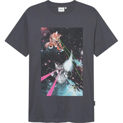 DEDICATED Мъжка тениска DEDICATED T-Shirt Stockholm Lazer Cats T-shirt - Forged Iron Grey (216-4392-0113)