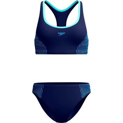 Speedo Дамски комплект бикини Speedo Women's Placement 2 Piece Bikini - Peacoat / Angelic Blue - размер 42 (EU) (150-5719-0316)