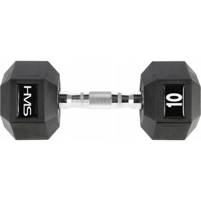 HMS Gumová činka šestihranná HEX PRO 10 kg