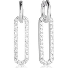 Sif Jakobs Krásne strieborné visiace náušnice 2v1 Capizzi SJ-E42220-CZ