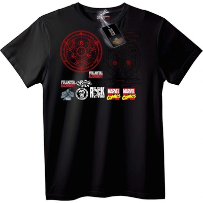 NOONEBRAND Тениска Fullmetal Alchemist & Marvel Comics - 2XL, White