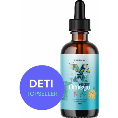 BrainMax Vegan Omega Kids, omega-3 pro děti, 90 ml