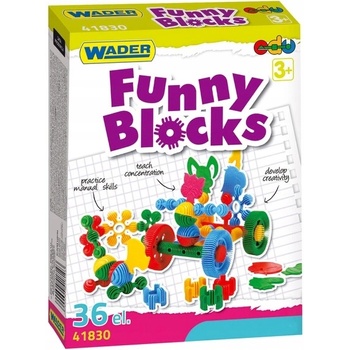 Wader 41830 Funny block skládačka zvířátka 36 ks