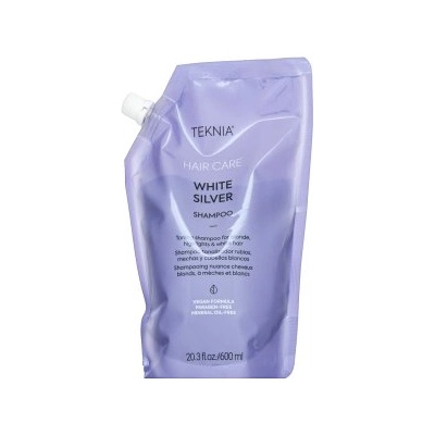 Lakmé Teknia White Silver Shampoo Неутрализиращ шампоан за платинено руса и сива коса Refill 600 ml
