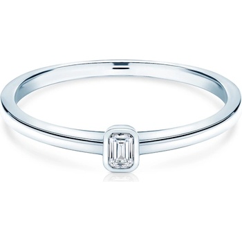 SAVICKI Годежен пръстен Pure: бяло злато, диамант с шлифовка