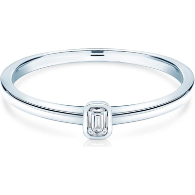 SAVICKI Годежен пръстен Pure: бяло злато, диамант с шлифовка