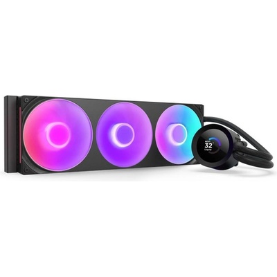 Водно охлаждане за процесор NZXT Kraken Plus 360 RGB Black, съвместимост със сокети Intel LGA1851/1700/1200/115x & AMD AM5/AM4 (RL-KR360-B2)