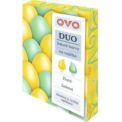 OVO Duo tekuté potravinářské barvivo zelená a žlutá 2 × 20 ml