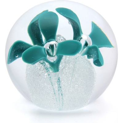 Artcristal Bohemia Skleněné těžítko koule 04, Tyrkysová, 6 cm | České sklo z rodinné sklárny – Zbozi.Blesk.cz