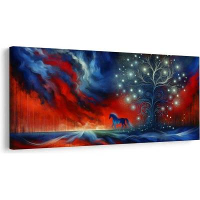 Obraz magický strom života s koněm - 120x60