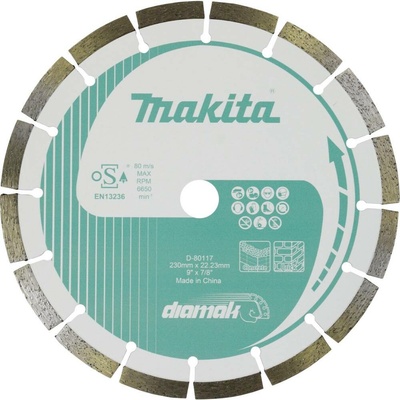 Makita D-80117 d-80117 diamantový řezný kotouč Průměr 230 mm Ø otvoru 22.23 mm beton, cihla, Vápenopísková cihla 1 ks