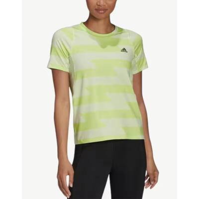 Adidas Fast Allover Print Tee Green/White