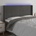 vidaXL LED горна табла за легло, тъмносива, 163x16x118/128 см, кадифе (3124243)